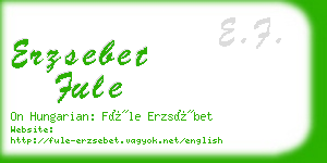 erzsebet fule business card